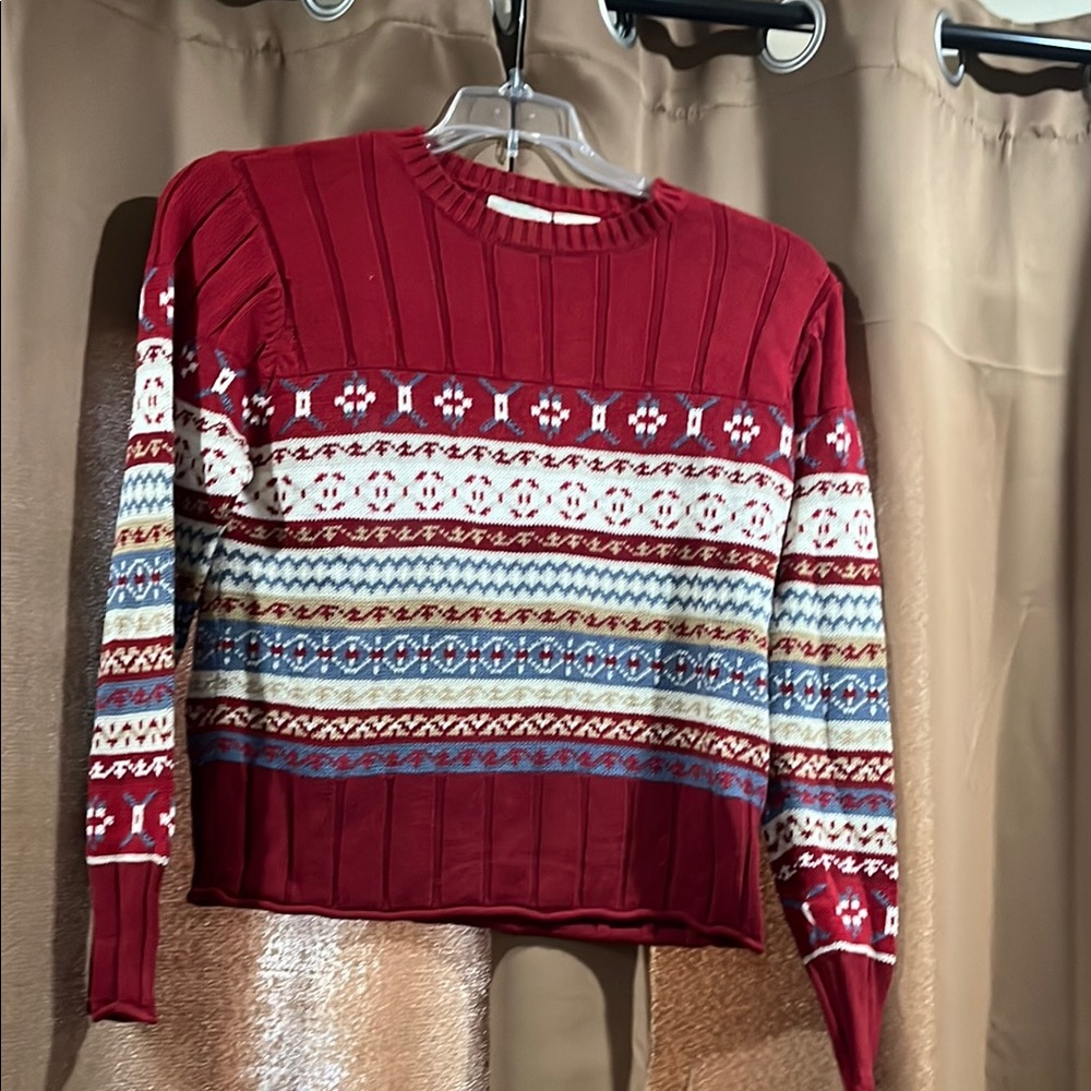 Red Patterned Sweater